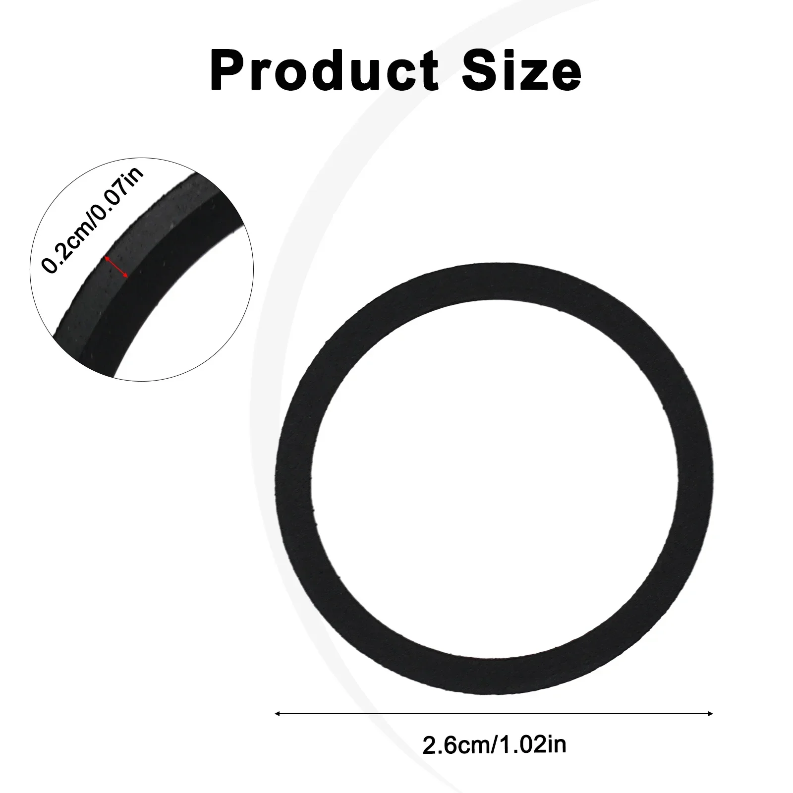 

Brand New Sealing Ring Hydraulic Brake PE Material Parts Wear Resistance 0.8g 2 Pcs 26mm*2mm Corrosion Resistance