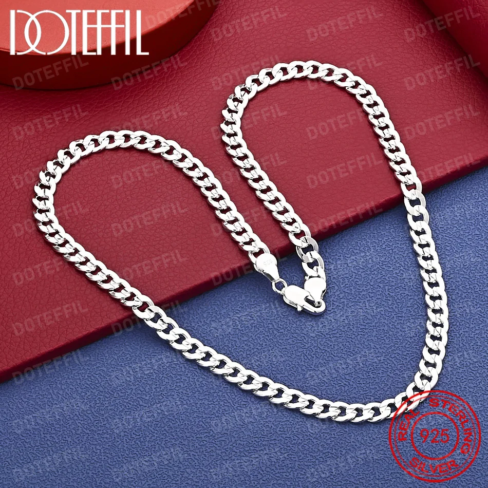 

Серебряный кулон 925 пробы, цепочка 7 мм, ювелирные изделия, высокое качество, для мужчин и женщин, модные подарки для вечеринок и свадеб