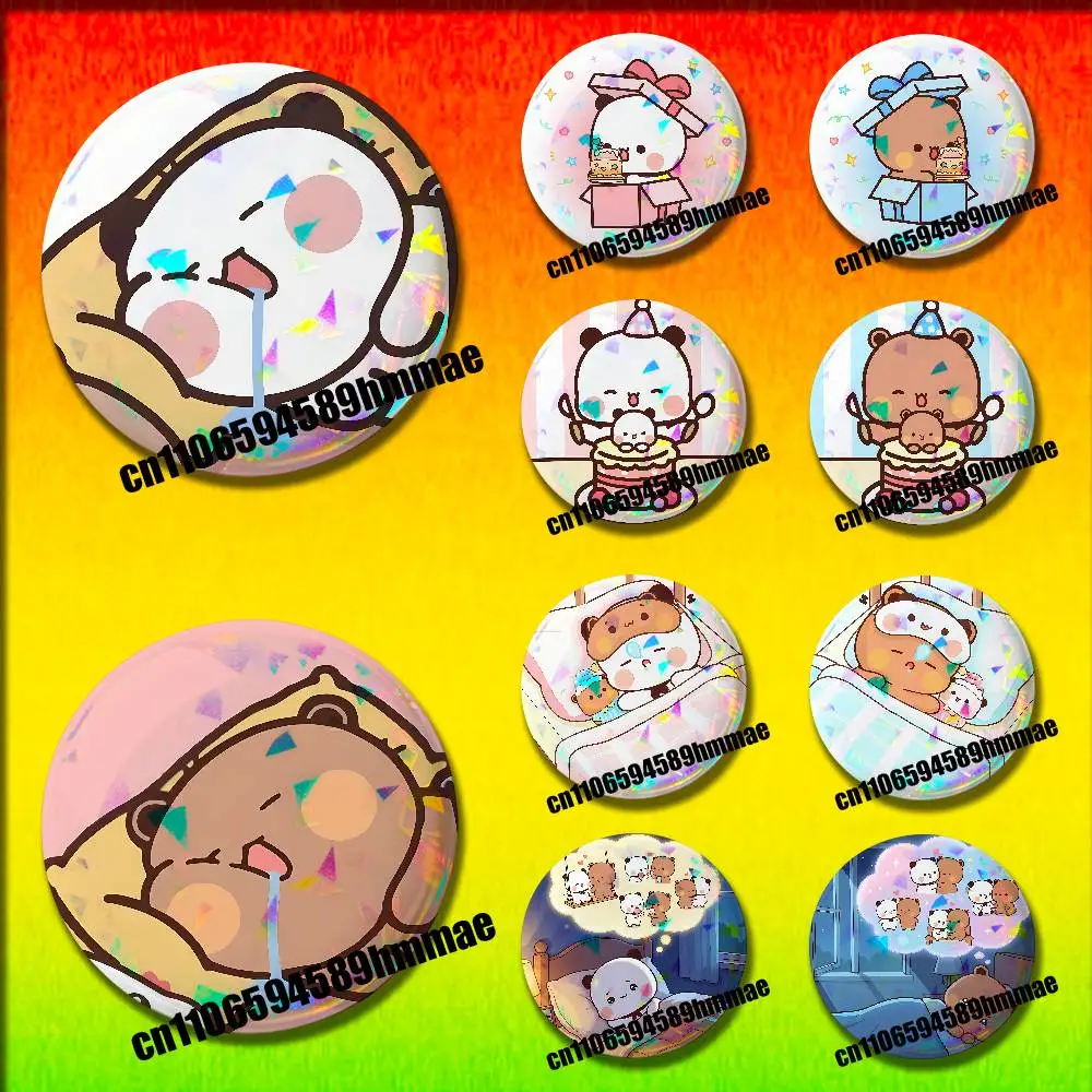

For Funny Bubu Dudu Emblem Round Pins Insignia Badge Cover Ornament 75mm Cosplay Brooch Button