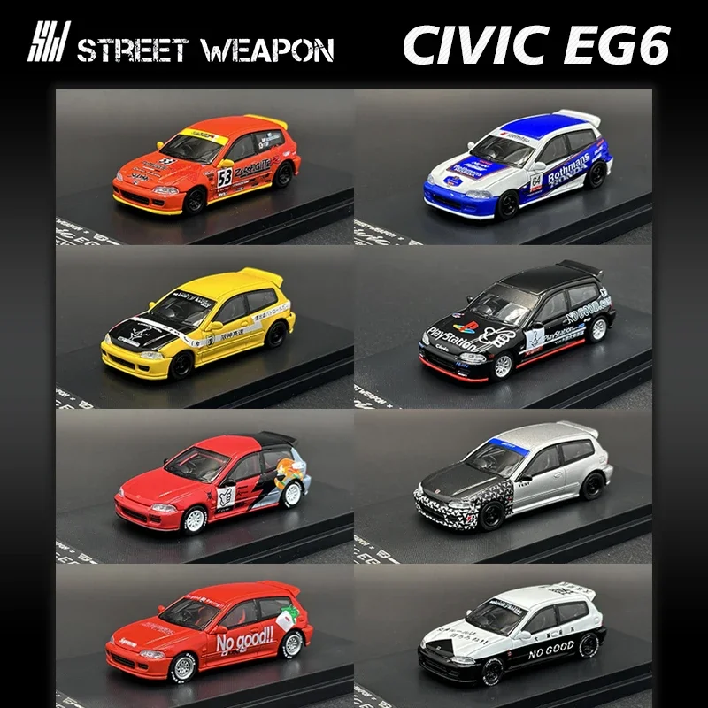 

SW In Stock 1:64 CIVIC EG6 NO good Diecast Car Model Collection Miniature Toys Street