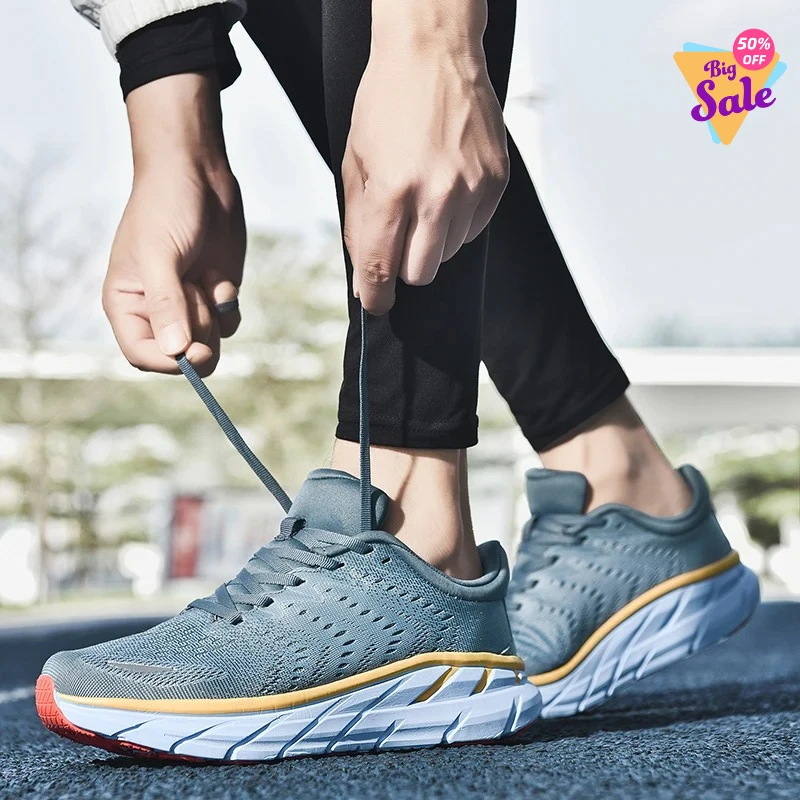 

2026 Leisure running shoe breathable summer running shoes men's lightweight fitness shoes outdoor men's cushioned sports shoes
