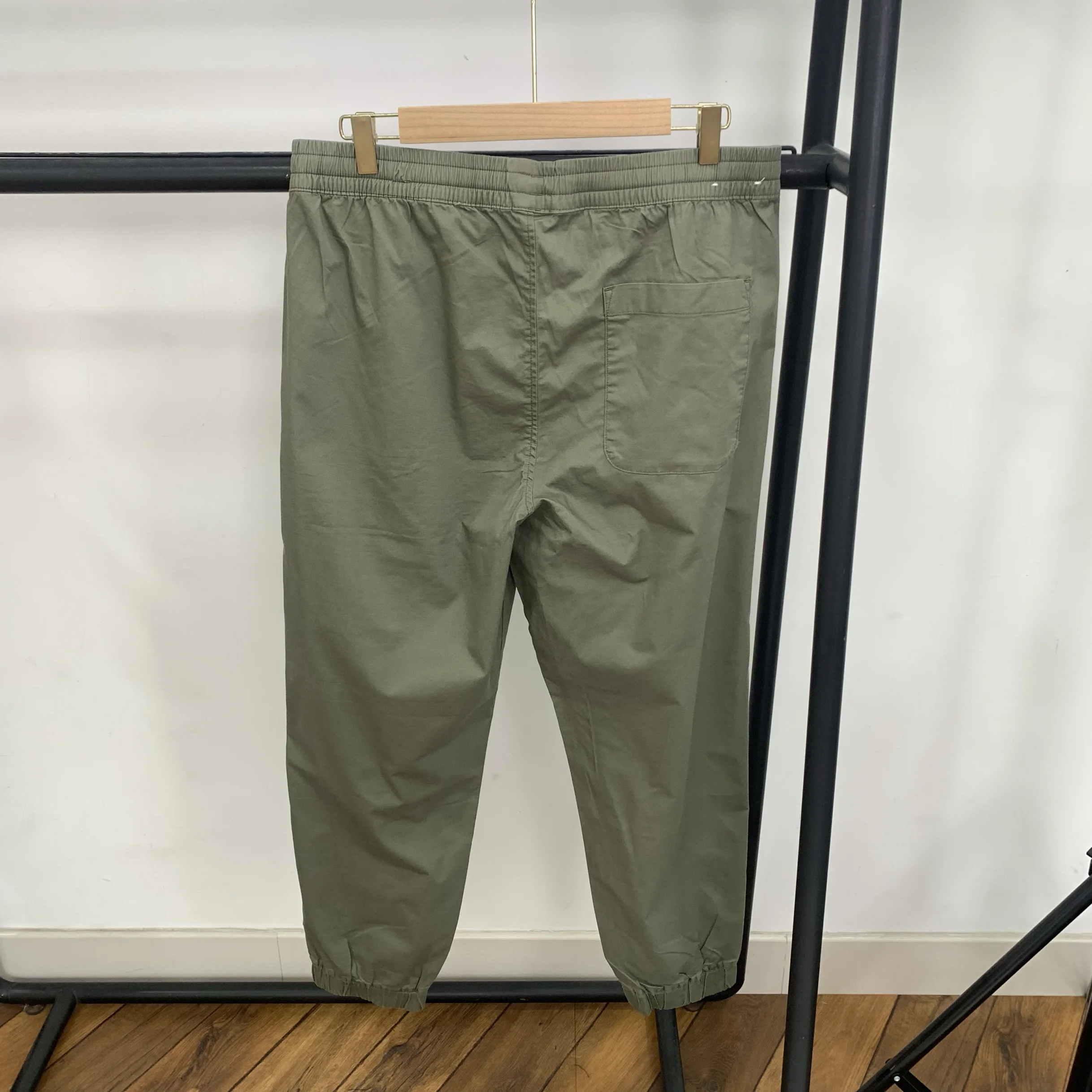 

Faionable Men's Cotton Elastic Waist Casual Pants Autumn Season Loose Fit Straight Leg Youthful Sle Color