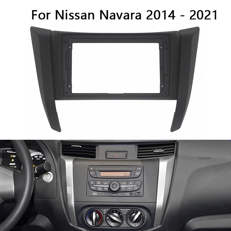 Android Car Radio Frame Kit For Nissan Navara NP300/Frontier 2017 2018 2019 Auto Stereo Center Console Holder Fascia Trim Bezel