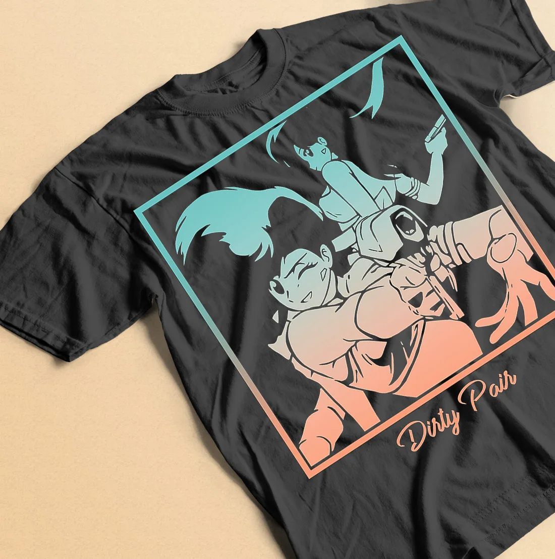 Unisex Dirty Pair 80s Anime T-Shirt, Retro Manga  Shirt
