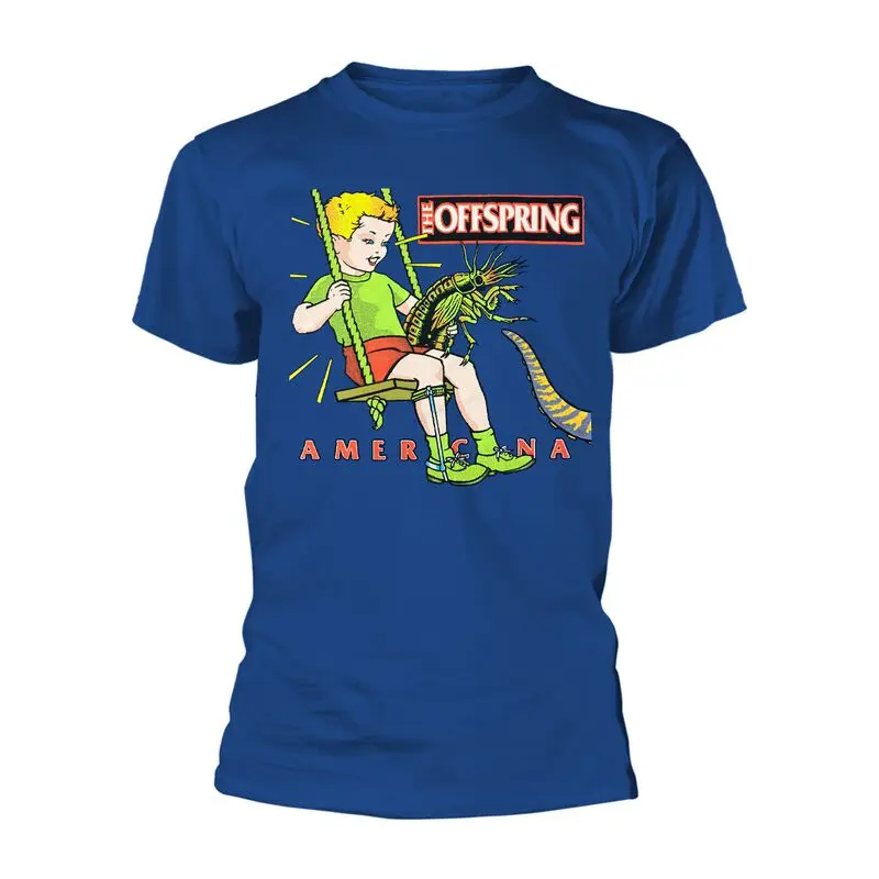 Camiseta Americana The Offspring para Homens e Mulheres, Camiseta Gráfica de Banda de Rock Metal, 100% Algodão, Moda de Verão