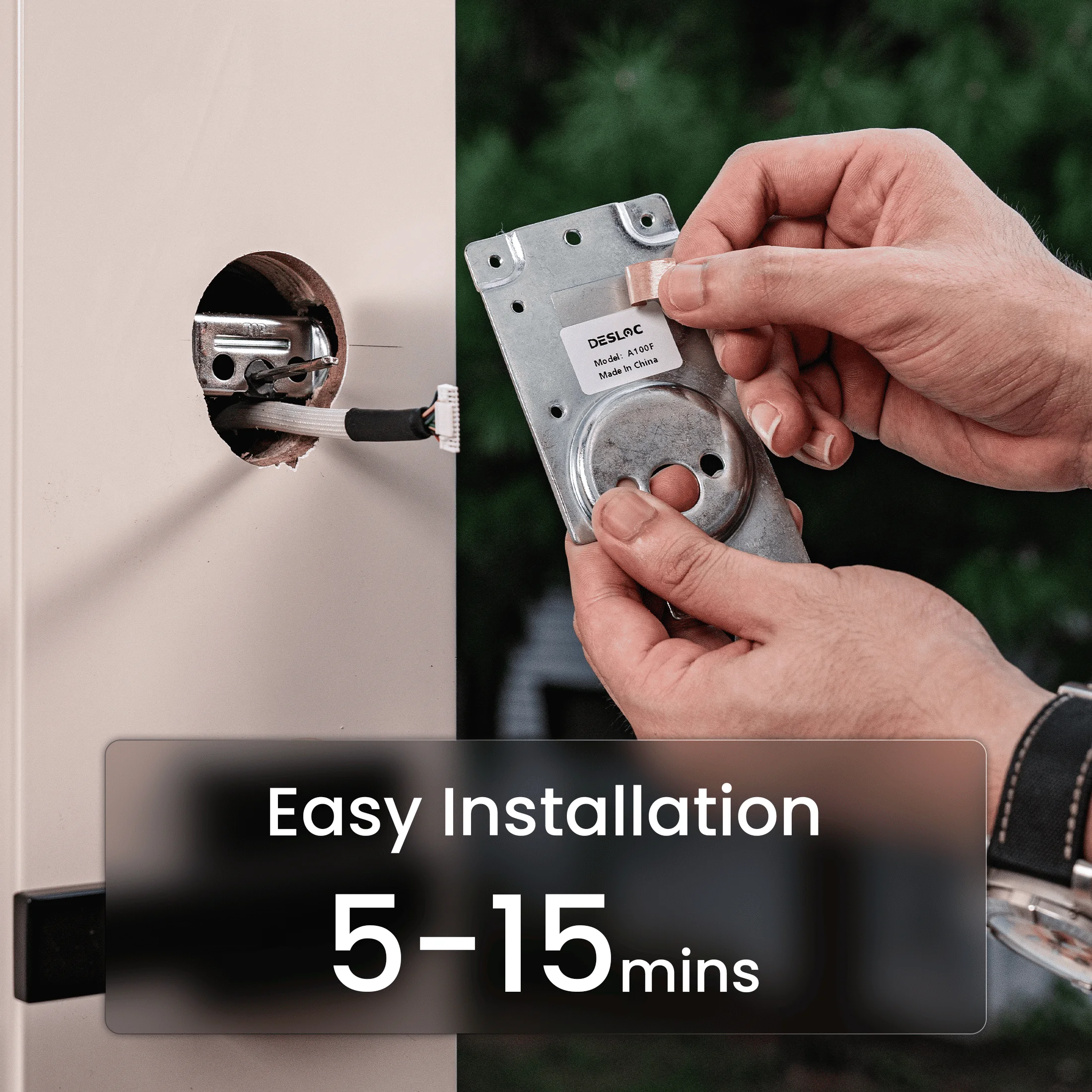 DESLOC A100F Keyless Entry Door Lock, Keypad Fingerprint Smart Lock Deadbolt for Front Door, Easy Installation, 12Months Battery