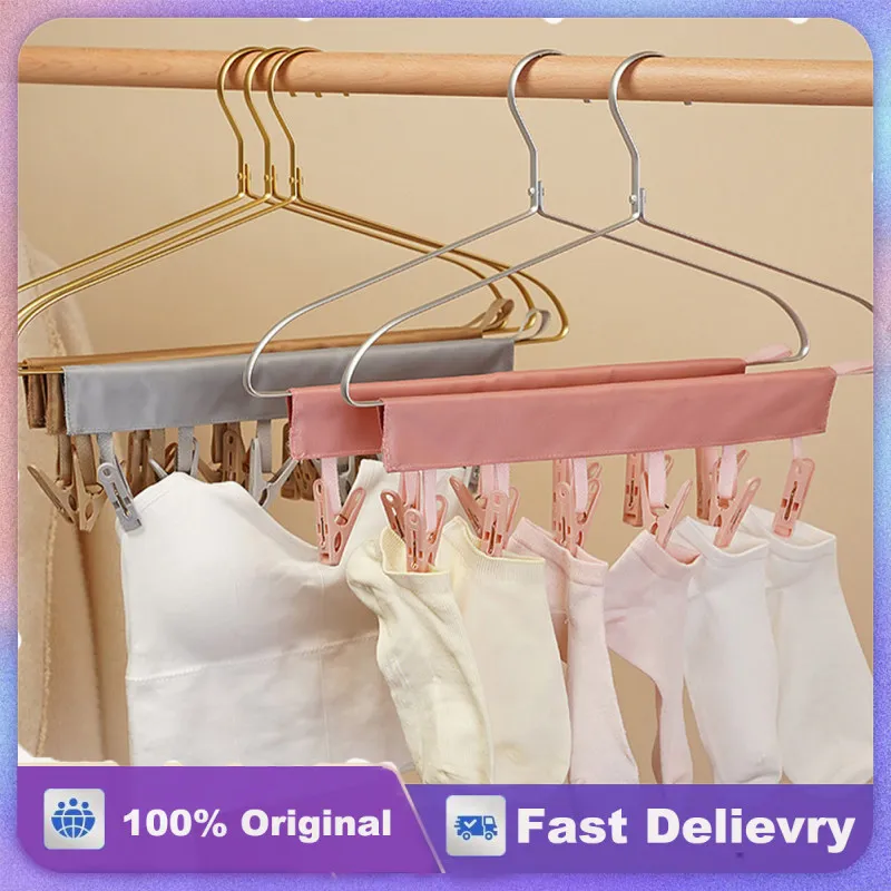 

2Pcs Multi Cloth Drying Rack Shirt Folding Hangers Hangers Space saving Travel Pink Stable Hanger For Home Blue