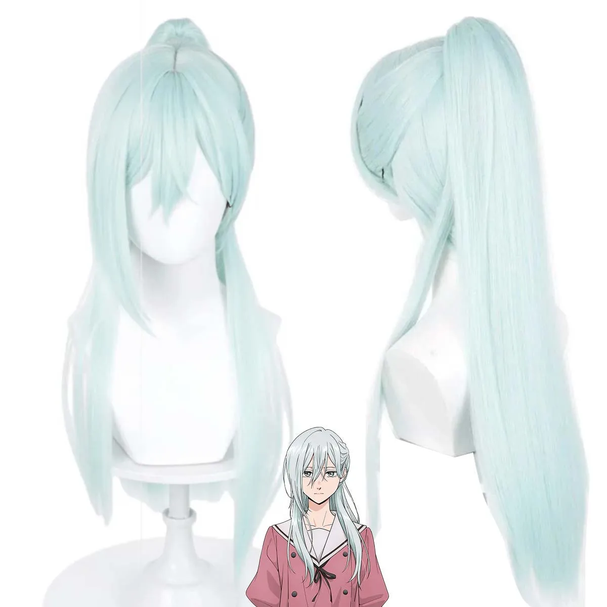 

Anime the Fragrant Flower Blooms with Dignity Cosplay Subaru Hoshina Long Ponytail Light Blue Wig