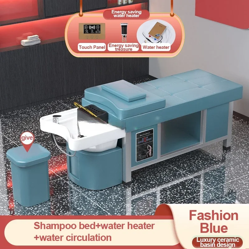 

Head Spa Massage Shampoo Bed Hair Washing Bowl Sink Basin Water Circulation Head Steamer Treatment Shampoo Backwash Bed Chair