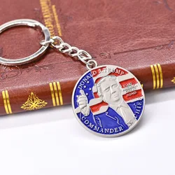 2024 US Election Trump key Chain English Letters Red White Blue Flag Key Chain Car Bag Pendant Friends Couple Boutique Gift