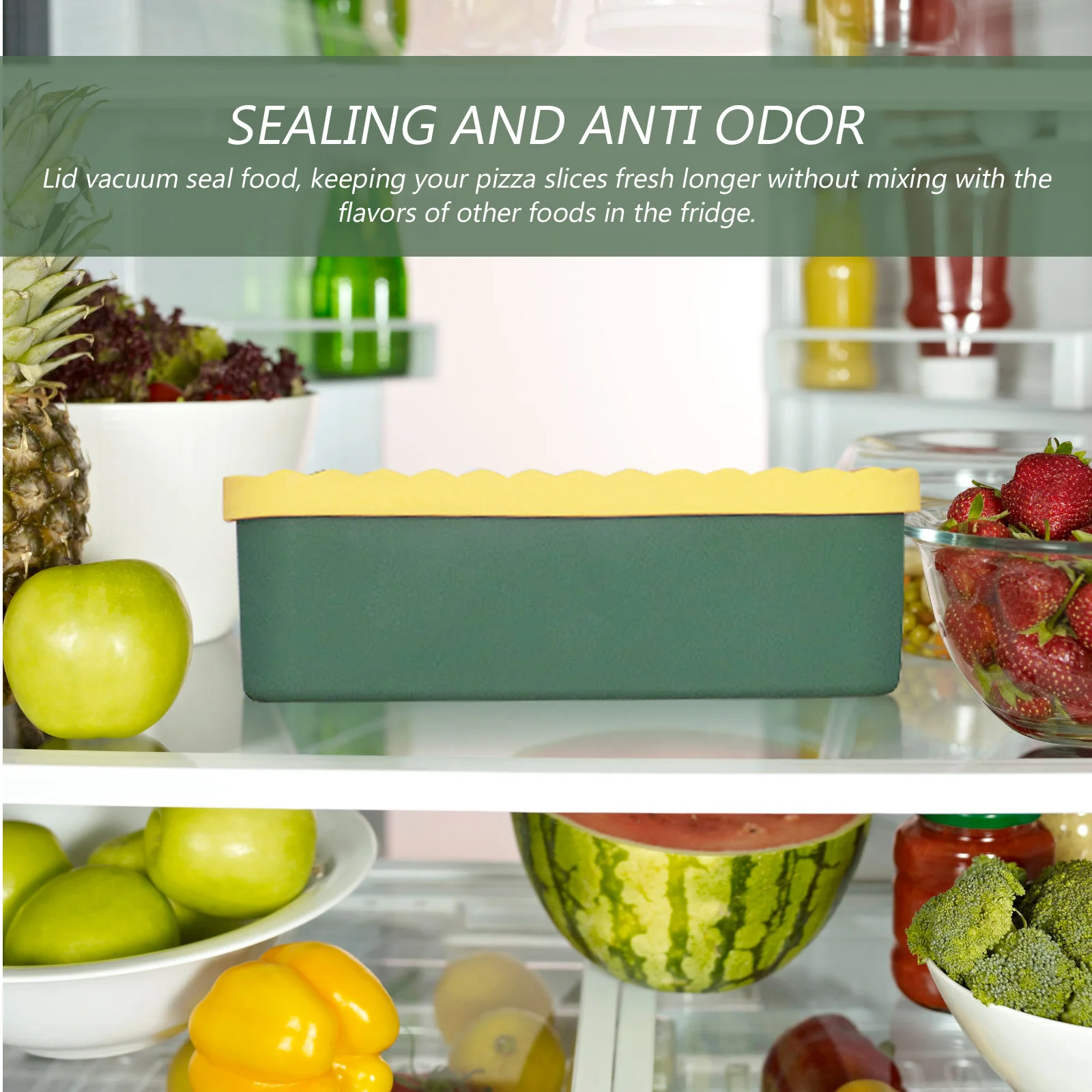 

Pizza Freshness Keeper Box Thickened Silicone Food Storage Container Microwave Safe Reusable Pizza Slice Holder For Fridge