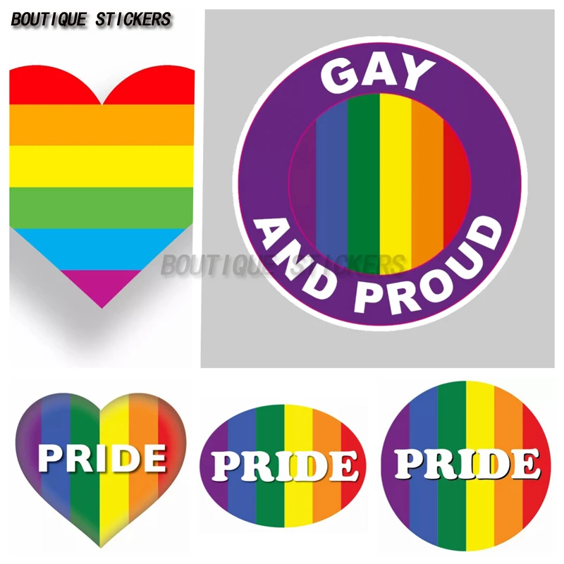 

GAY PRIDE OVAL Flag HEART Flag Rainbow Flag Heart ROUND CAR VAN LORRY VINYL SELF ADHESIVE STICKERS