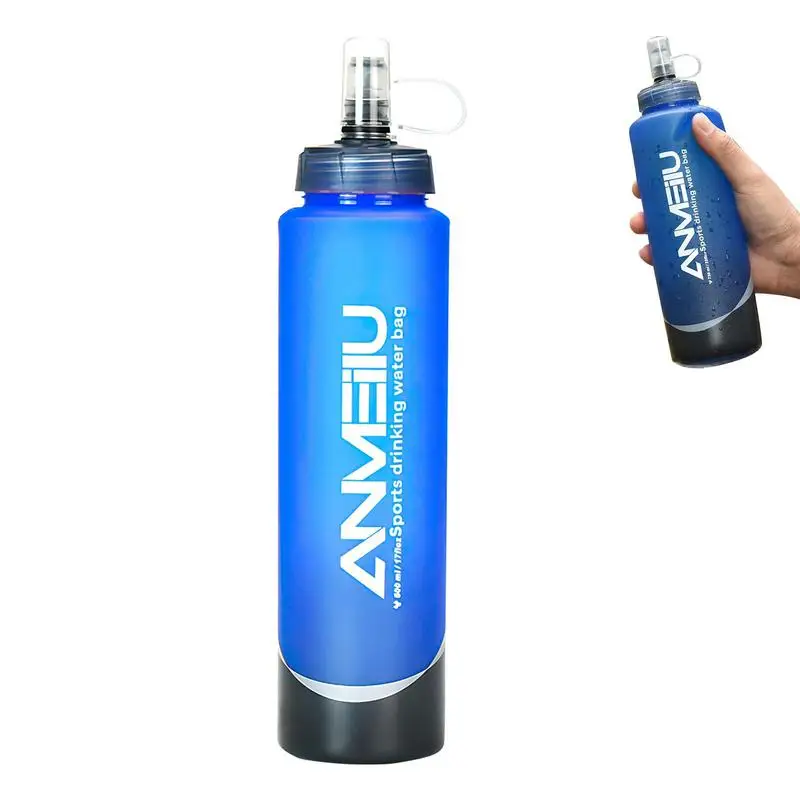 Складная бутылка для воды 750 мл, складные бутылки для воды из ТПУ, складная бутылка для воды для путешествий с широким горлом, легко сжимаемая Складная для