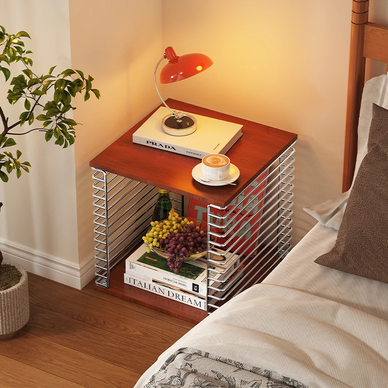 

Wooden bedside table with storage, mid-century style bedside table, bedside table in bedroom, sofa side table in living room