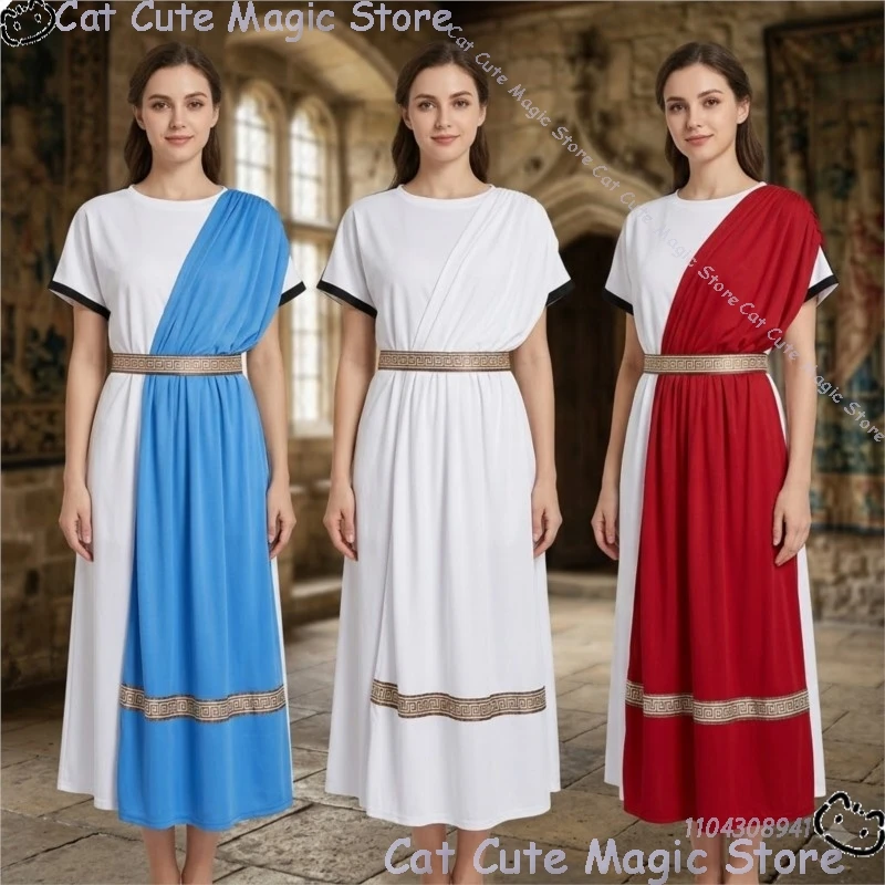 

Medieval revival robe cosplay costume, ancient Greek style, Roman warrior outfit 3 Colours Halloween Party S-2XL Clothes Outfit
