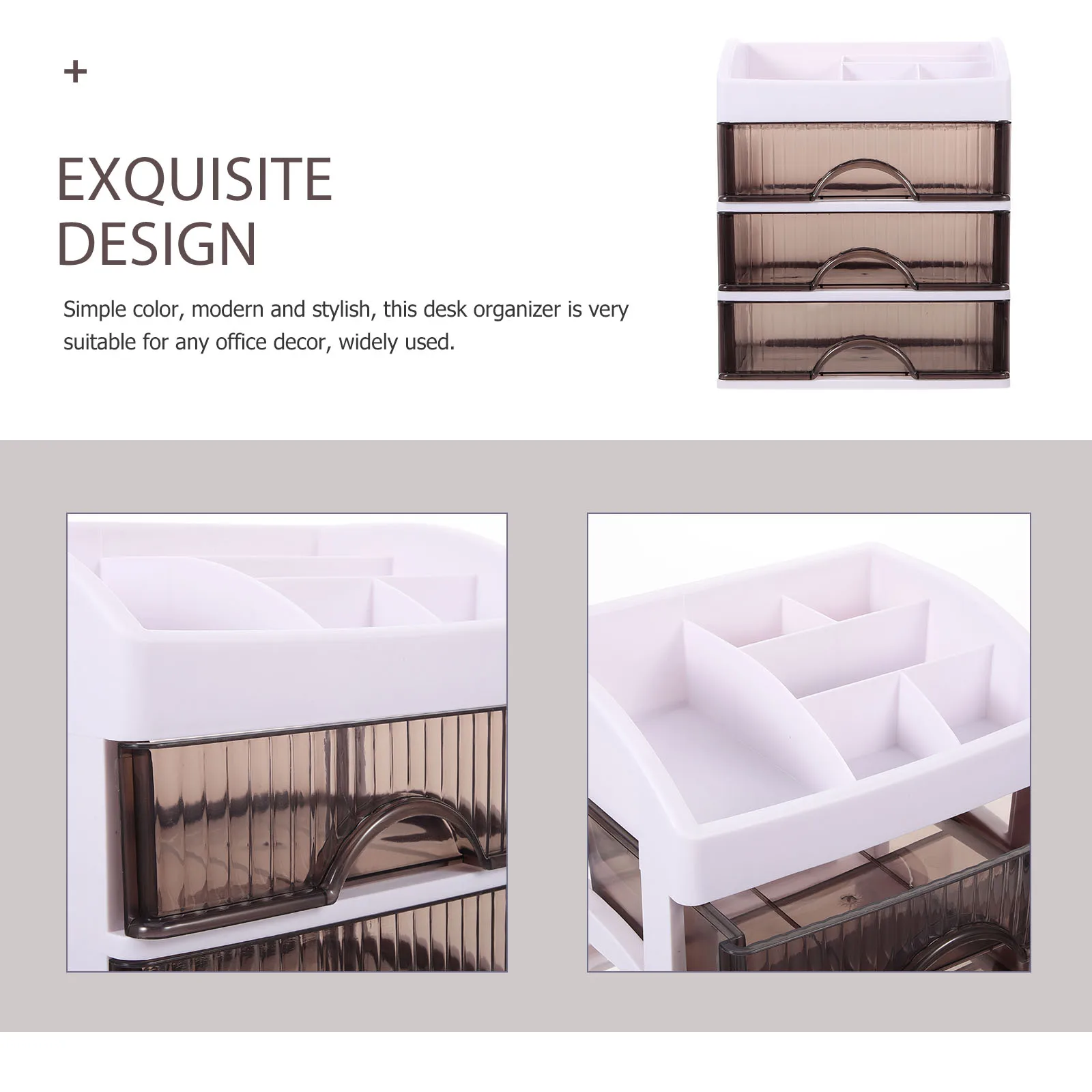 

Space Saving Plastic Desktop Organizer Organizer Bins For Desk Drawer Storage for Office Stationery Storage Drawer Files