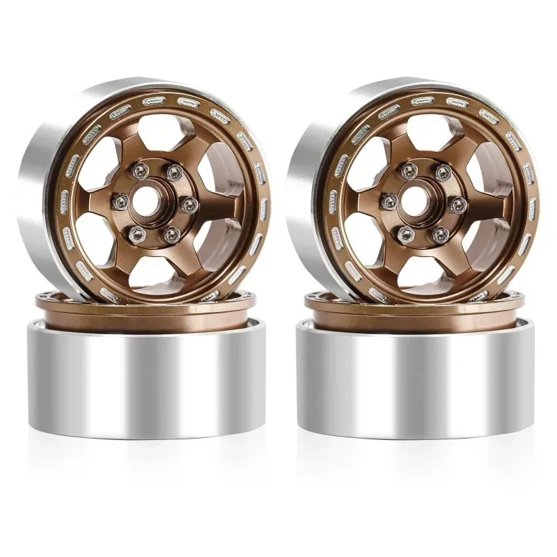 

RC Car 4pcs Duty 1.9" Blade Beadlock Wheel Rim Hub for 1/10 RC Crawler Axial SCX10 TRX4 RC4WD D90 Redcat Gen