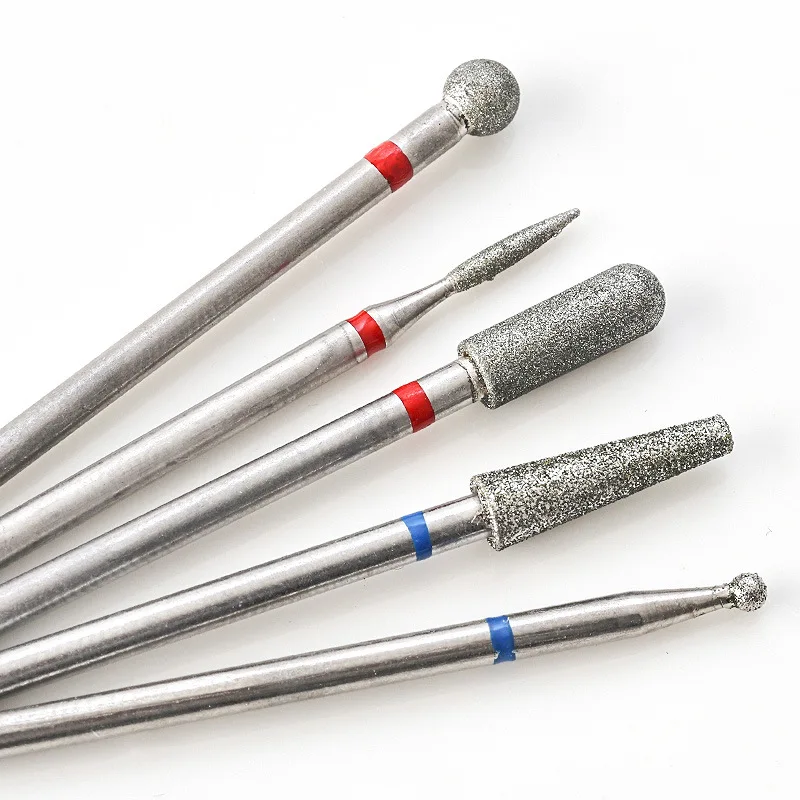 14 قطعة أظافر مرصعة بالألماس مجموعة لقمة ثقب التنغستن الصلب طحن سماعات رأس 3/32 "مسمار لقمة ثقب فرشاة إزالة الجلد الميت أداة تلميع