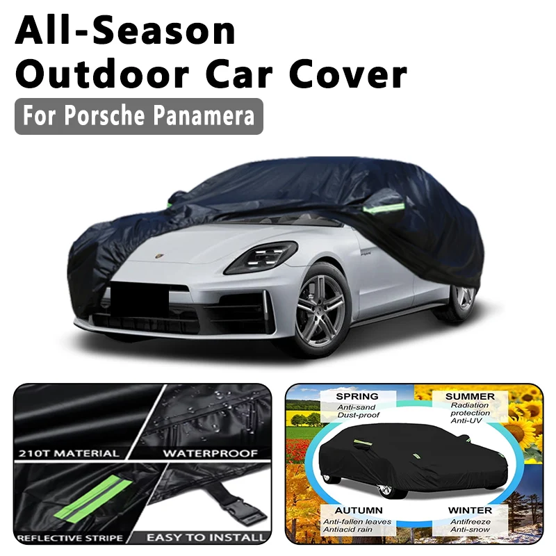 

Outdoor Car Cover Waterproof Dustproof UV Sun Protection, Full Car Protector Exterior Accessories For Porsche Panamera 970 971