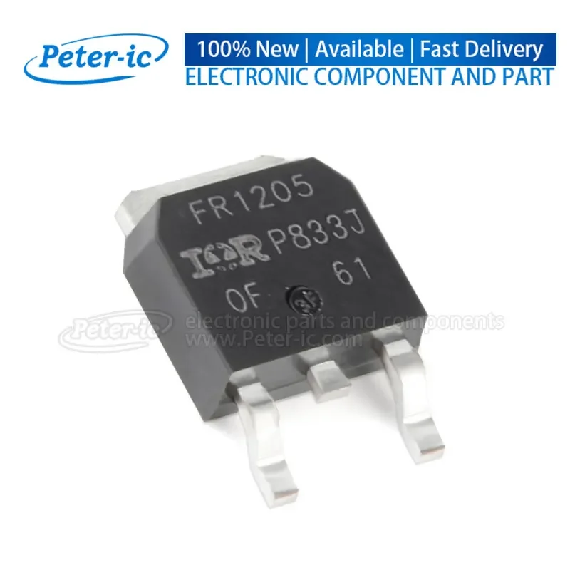 (5pcs)IRFR1205TRPBF FR1205 IRFR1205 TO-252-2 55V 44A 107W 27mOhm 10V,26A 4V 250uA 1PCSNChannel MOSFETs Available Peter-ic