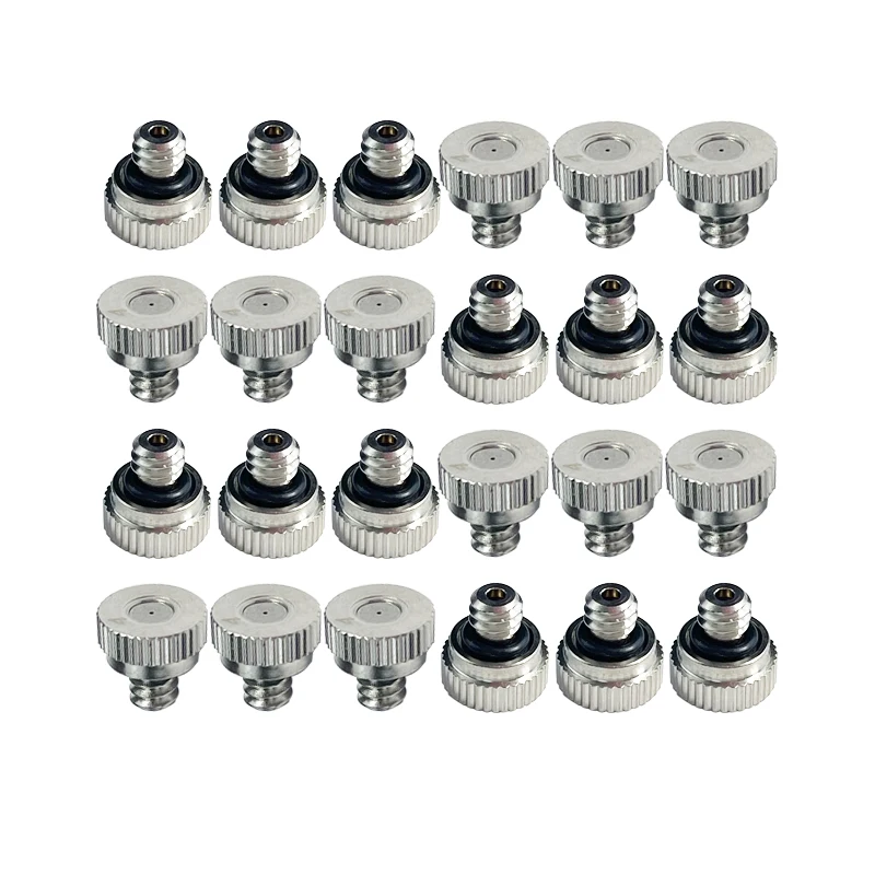 50PCS Nickel Plated Atomizing Nozzle Orifice Outdoor Cooling System Atomizing Nozzle Garden Watering Irrigation