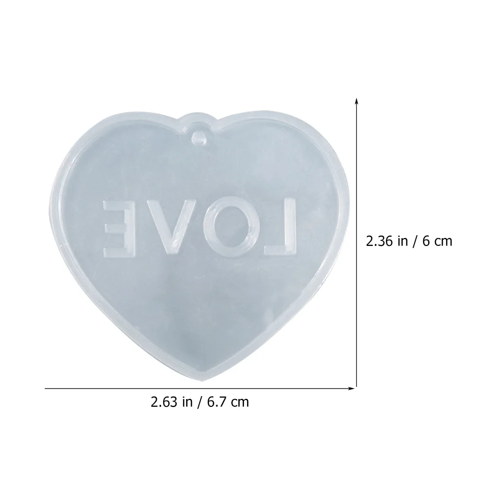 2 قطعة قالب قلادة الحب قوالب السيليكون شكل قلب حلوى لمحبي سلسلة المفاتيح الراتنج #3