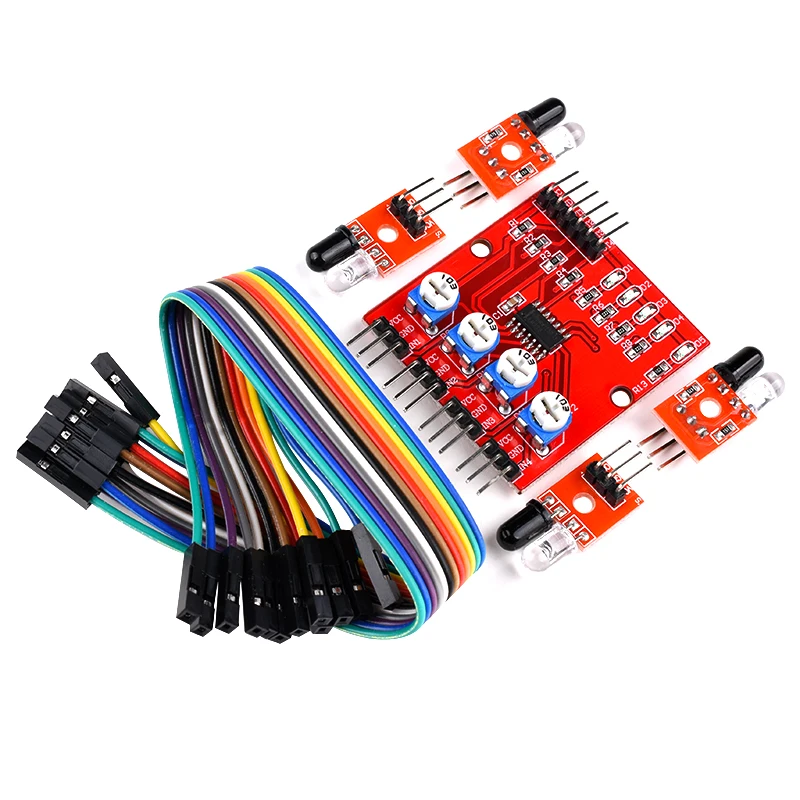 Stlxy 4 Channel tracking Module/Four-Way infrared tracing / transmission line / obstacle avoidance / car / robot sensors