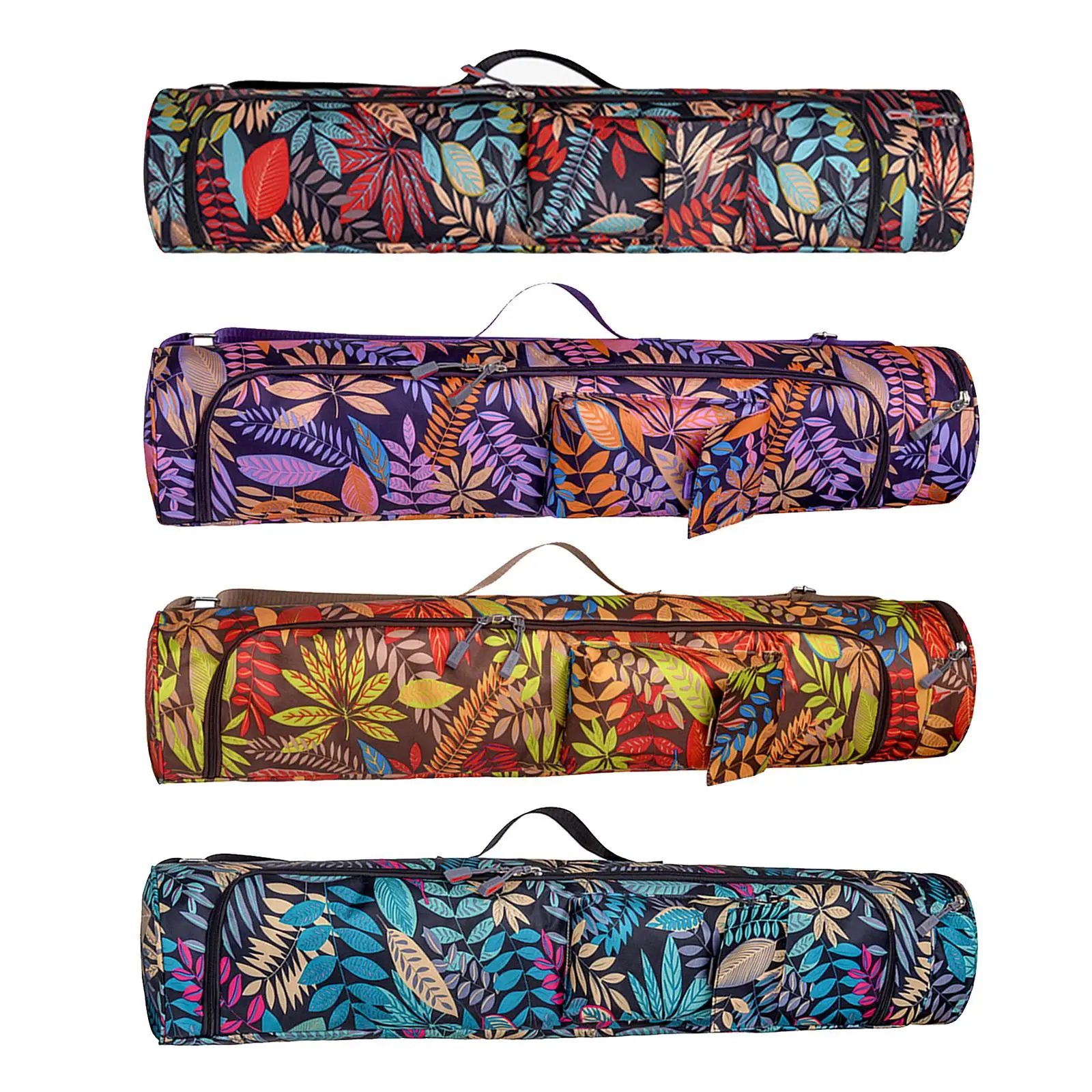 

Сумка для коврика для йоги с карманом, регулируемый плечевой ремень на молнии для женщин и мужчин