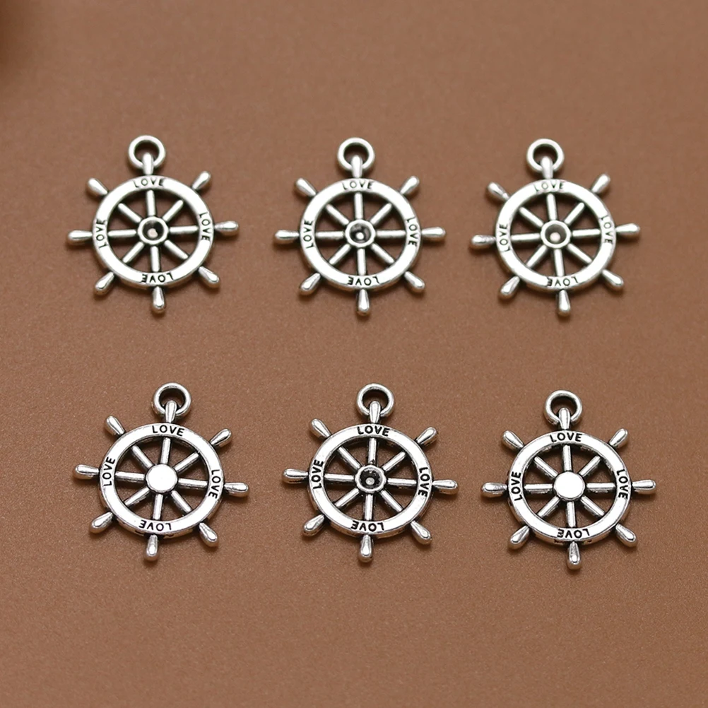 

50 Pcs Anchor Jewelry Charm Pendant Making Pendants Ancient Silver DIY Charms Alloy