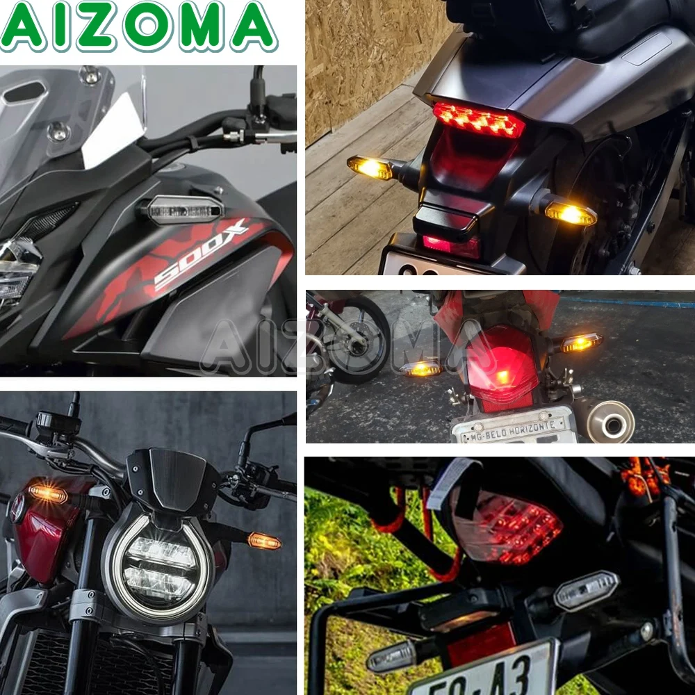 دراجة نارية الجبهة/الخلفي مصباح إشارة الانعطاف LED لهوندا CB125R CB250R CB650R CB1100RS CRF300L CRF450L CRF1100 CBR500R CBR600RR