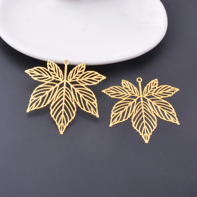 20 Stück AB7451 Messing Goldene Ahornblätter Anhänger Bunte Charms DIY Schmuck Ohrringe Herstellung – Detail 11