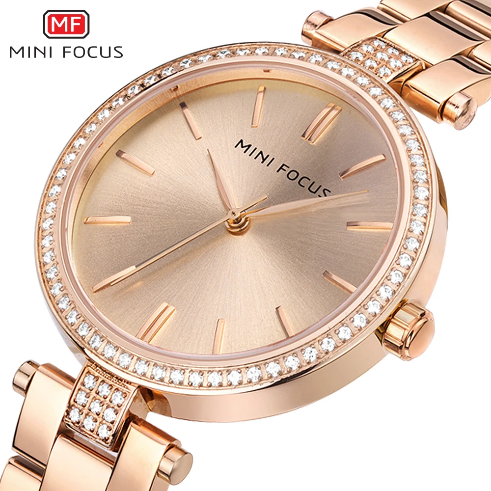 Luxury Simple Women's Wristwatches Full Stainless Steel Women Quartz Watch Business Ladies Watch Clock pagani design