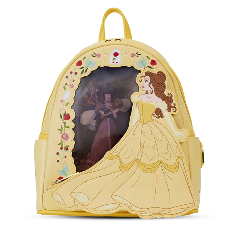 Loungefly Disney Beauty And Beast Backpack Cinderella Princess Bag Backpack Perspective Mini Kids Backpack Girl Cute Backpack