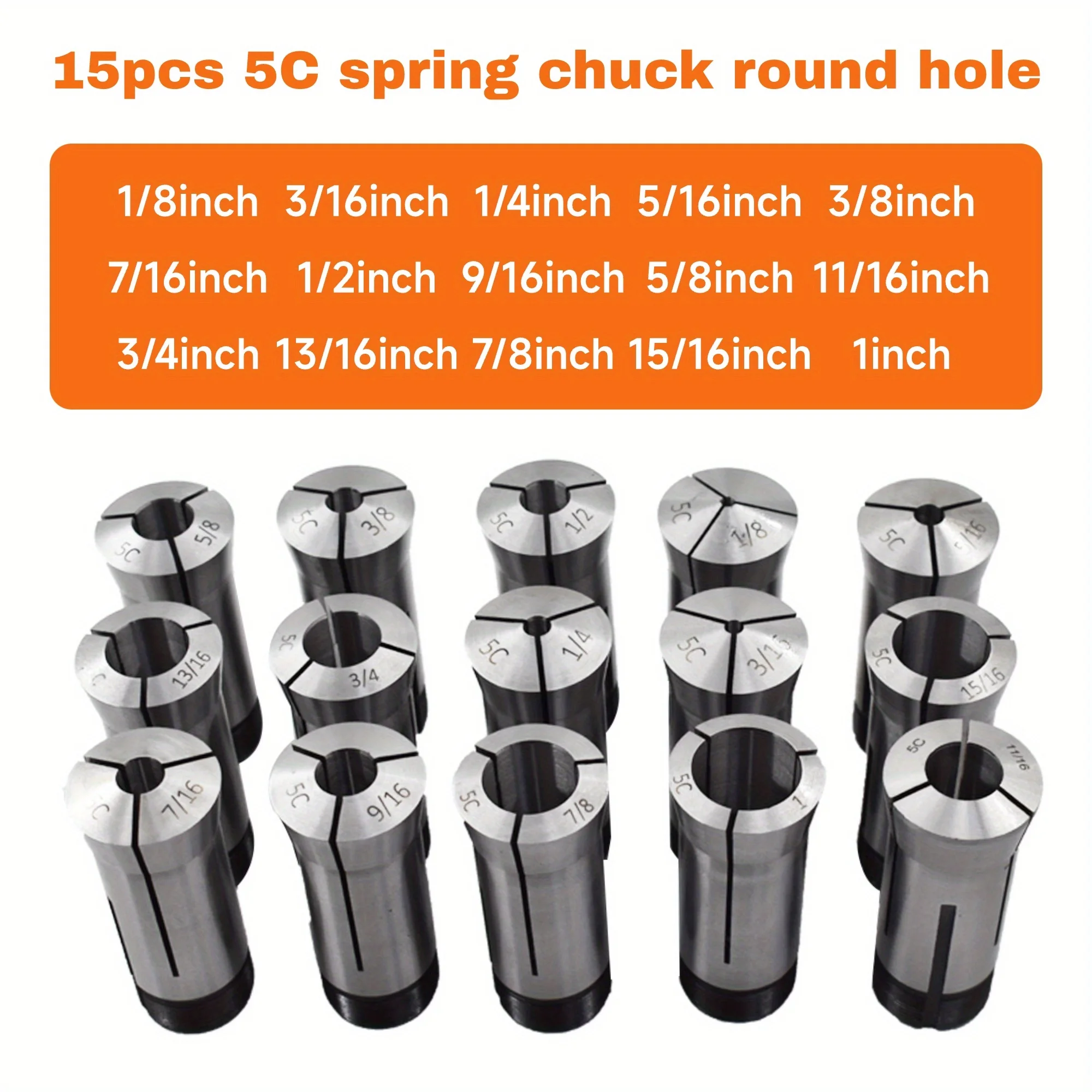 15Pcs 5C Collet Set… - image
