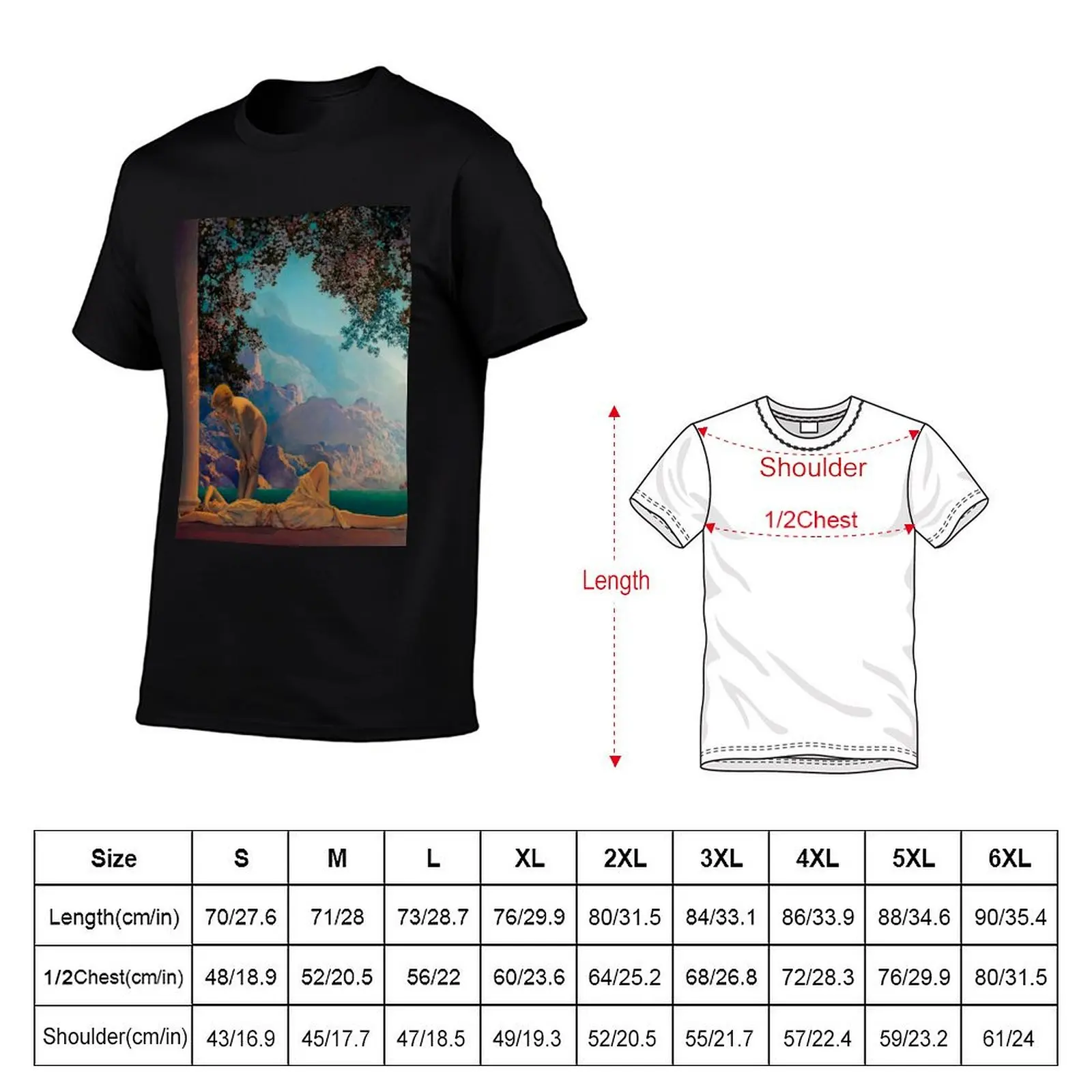 Daybreak by Maxfield Parrish T-Shirt cotton t shirts high quality man graphic t shirt t shirt man luxury T-shirt