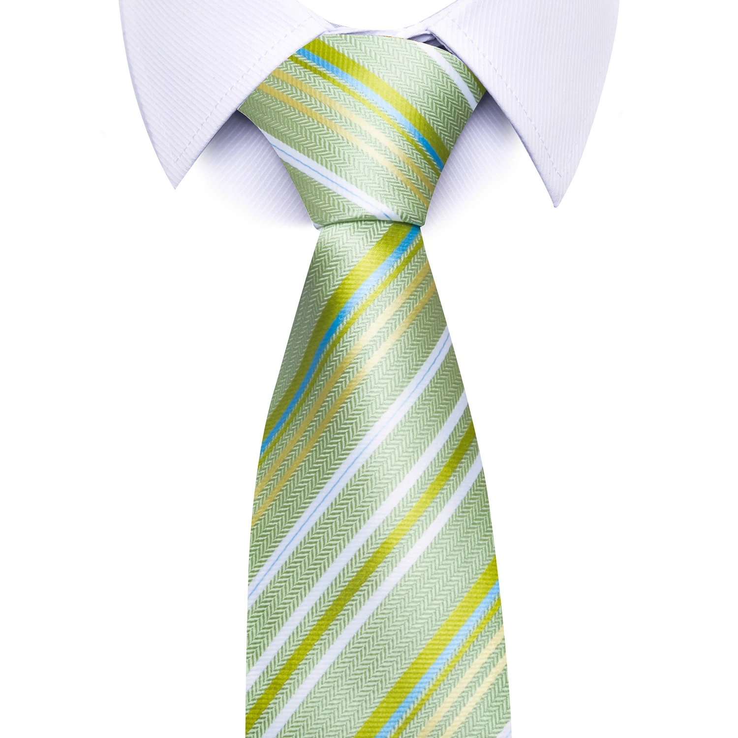 Accessoires Imbibés de Rayures Bleues, Rouges et Vertes pour Homme, Haute Qualité, à la Mode, 8 cm