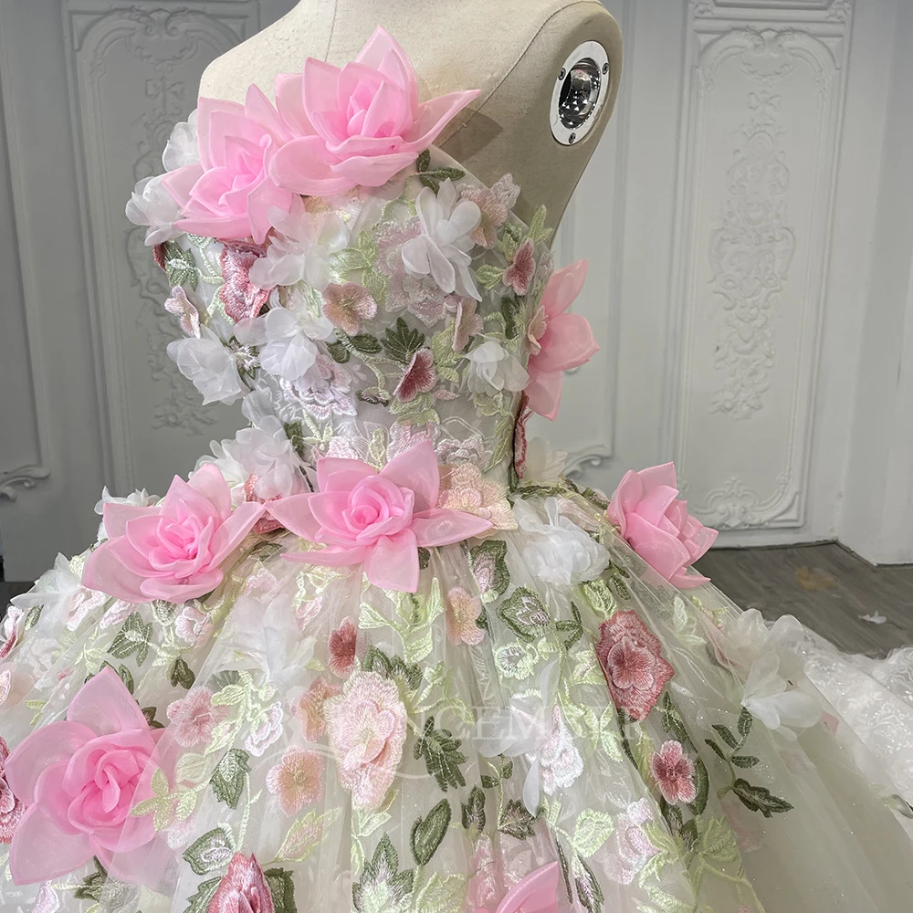 끈이 없는 성인식 드레스 반짝이는 크리스탈 레이스 아플리케 볼 가운 맞춤형 레이스 업 백 vestidos de 15 años quinceañeras