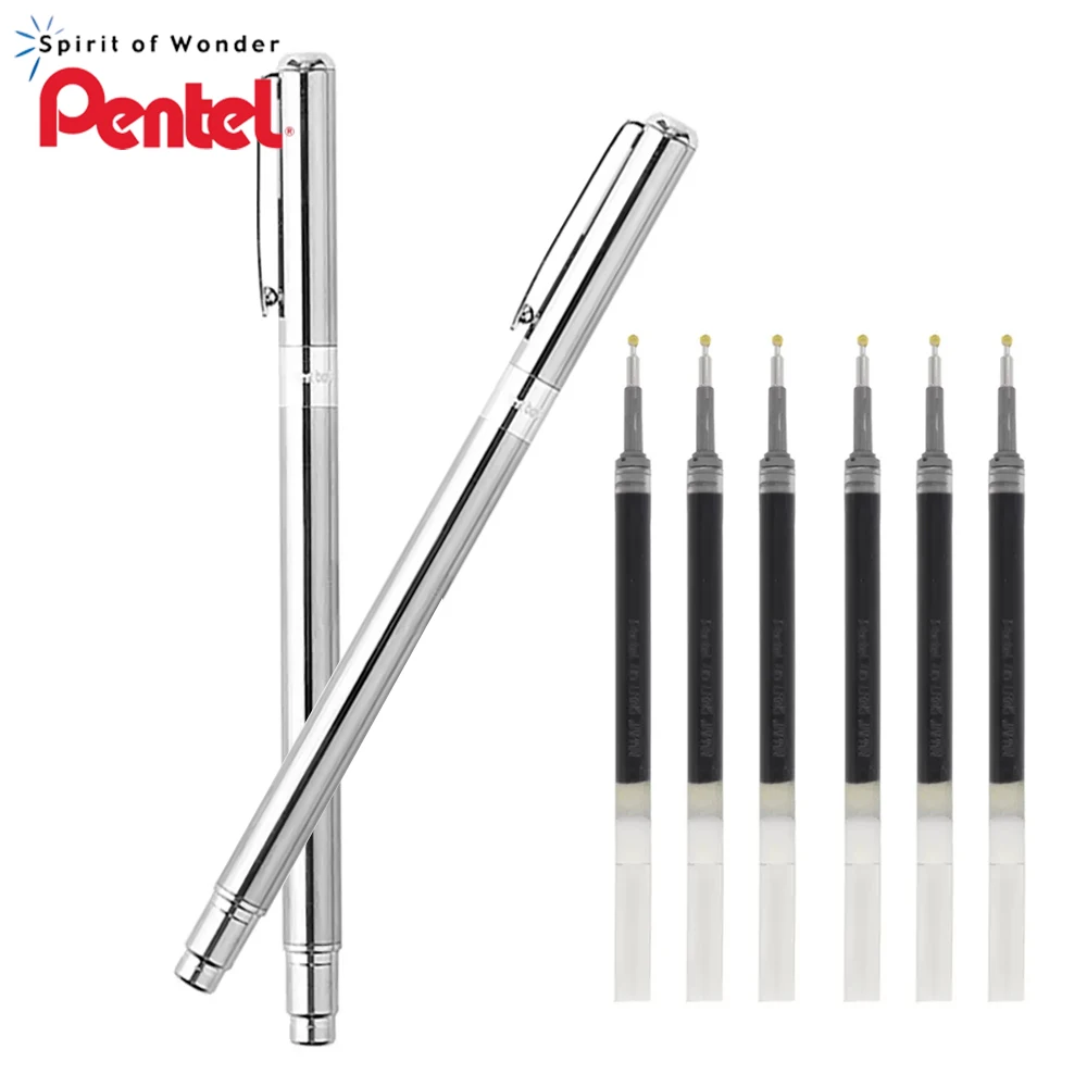 

Японский гелевый держатель для ручек Pentel BL625, металлический мини-держатель для ручек с черным сердечником 0,5 мм, гладкие скоростные сухие деловые офисные аксессуары