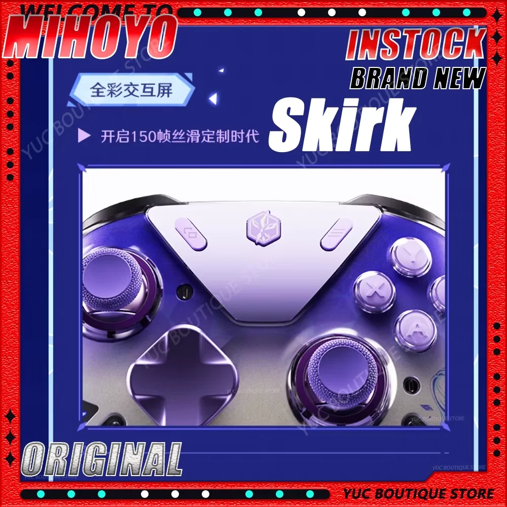 

Совершенно новый официальный контроллер MiHoYo Genshin Impact Skirk, беспроводной Bluetooth-геймпад, металлический значок, мультяшные наклейки