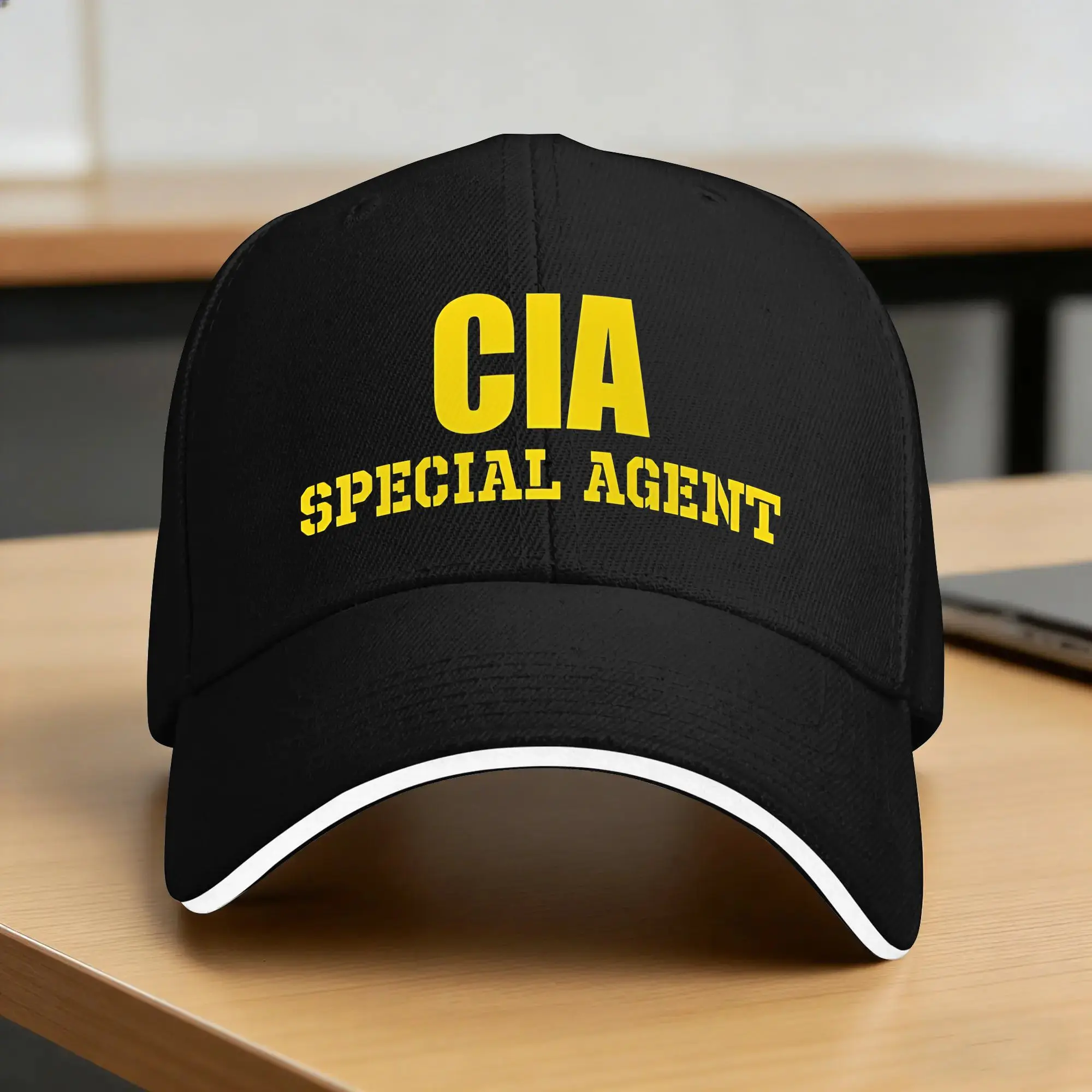 Central Intelligence Agency CIA  Running Hippie Hip Hop Hats For Female Male Sun Visor  DIY Print Snapback Cap