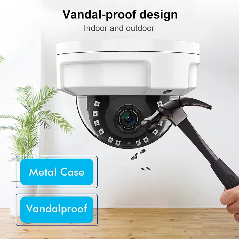 ชุดกล้องวงจรปิดแบบโดมกันขโมย ความละเอียด 3MP 5MP 8MP 4K รองรับ PoE 4 ช่อง 8 ช่อง พร้อมเครื่องบันทึก NVR สำหรับภายนอกอาคาร ระบบรักษาความปลอดภัยด้วยกล้อง IP CCTV