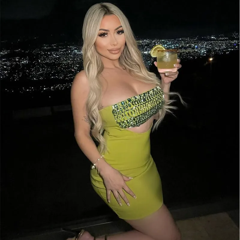 

Ele een Strapl Draped Bodycon Dr Sparkling Sequin Open Ba Wine Serving Dr for Par Wedding Date