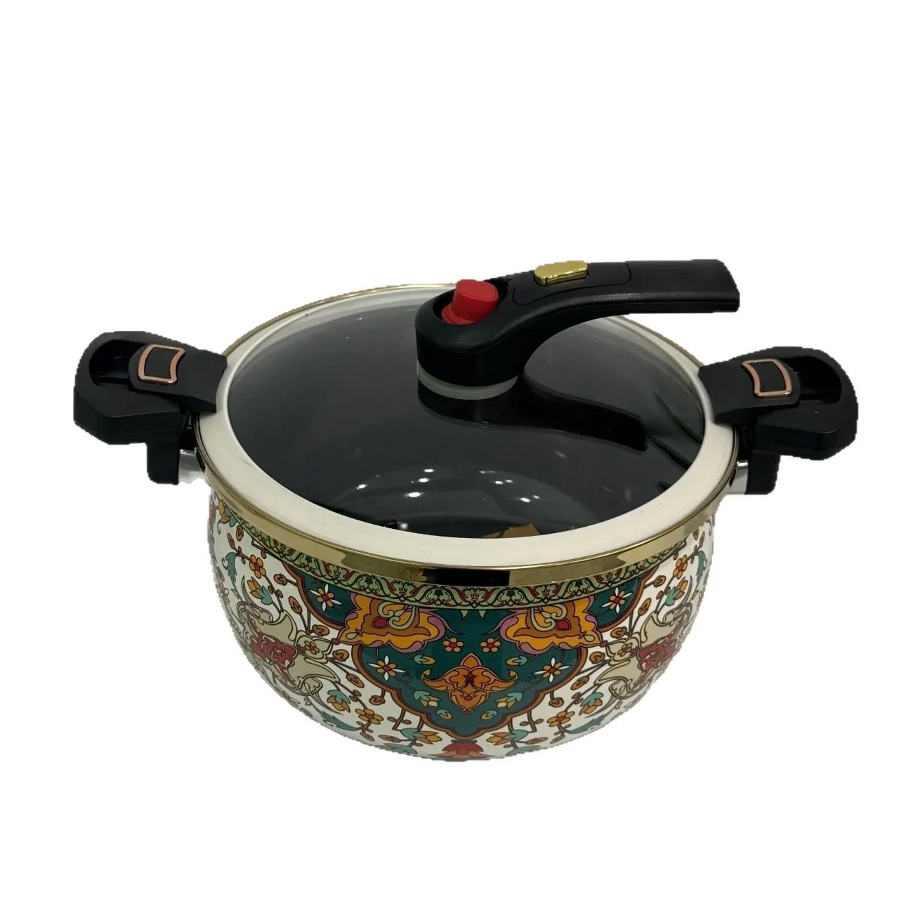 Enamel enamel micro-pressure cooker, high-appearance double-handled stew pot, large capacity household stewing pot, stove