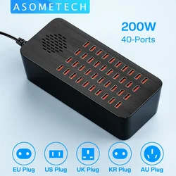 USB Charger Multiple Ports 200W 40A 40 Port USB Charging Station Phone Charger Adapter Multi Charger For iPhone Samsung Xiaomi