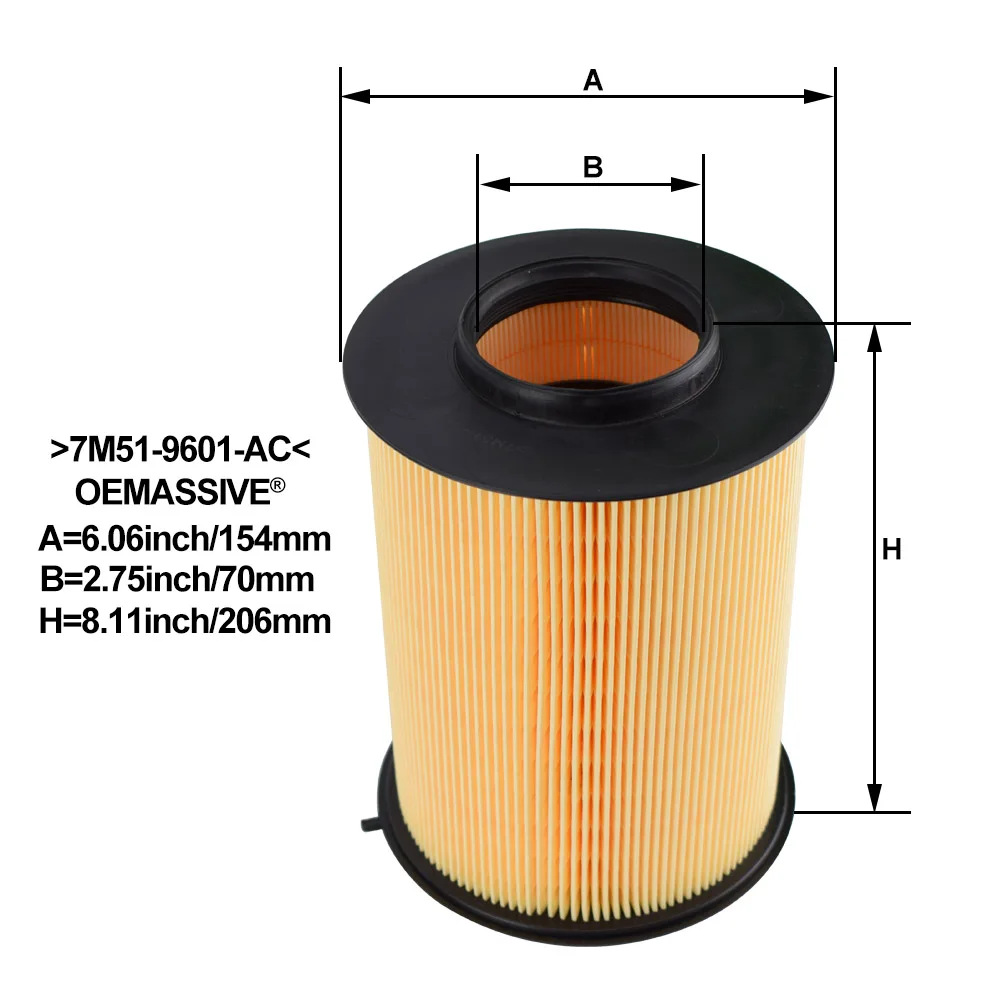 7M51-9601-AB Air Filter For Ford Kuga 2008 2009 2010 2011 2012 2013 2014 2015 2016 2017 2018 2019 1.5L 1.6L 2.0L Escape C520