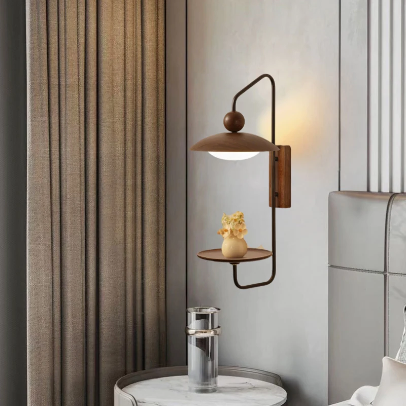 Modern Practical LED Wall Light Black Metal Living Room Bedroom Creative Sconce Art Deco Lamp