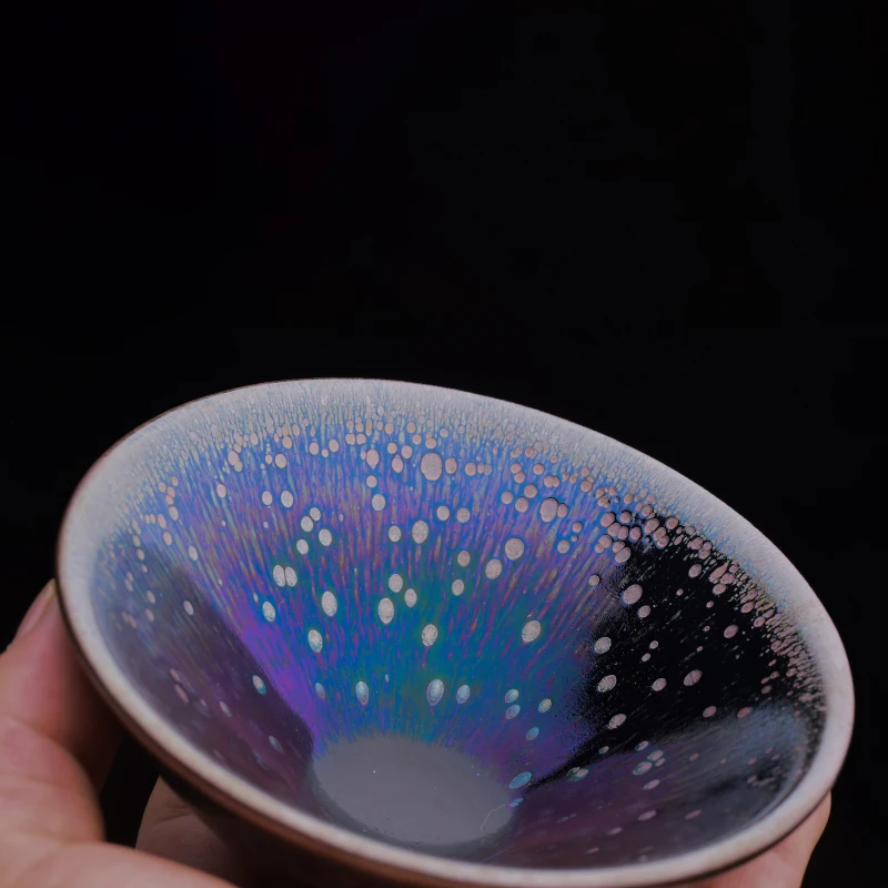 Jianzhan Yao Becomes a Colorful Candle Master Tea Cup, Iron Tyre, Oil Drops, Becomes a Tea Set