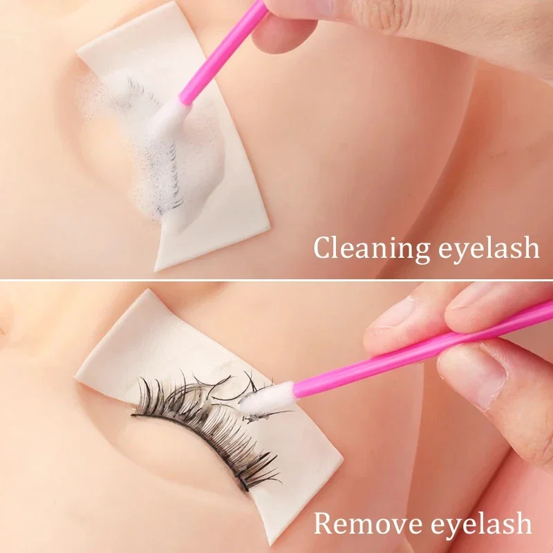 200 pz Tamponi per Estensione Ciglia Usa E Getta Pennello per Rimozione Ciglia Micro Pennello Mascara Bacchetta Applicatore Spazzole per Estensione Strumento di Trucco