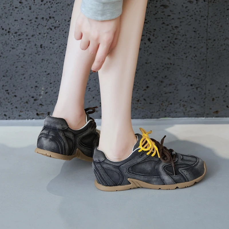 AIYUQI Damen-Sneaker 2026 – Neue rutschfeste deutsche Trainingsschuhe für Damen, flache, große Größen, aus echtem Leder, Laufschuhe für Frauen – Detail 27