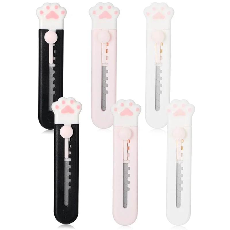 Portable Mini Paper Cutter Cat Claw Utility Knife Creative Convenient Hand Artwork Knife For Student School Stationary Supplies